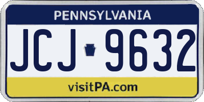 PA license plate JCJ9632