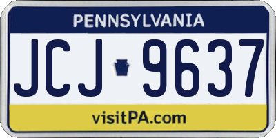 PA license plate JCJ9637