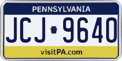PA license plate JCJ9640