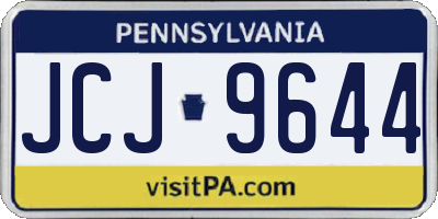 PA license plate JCJ9644