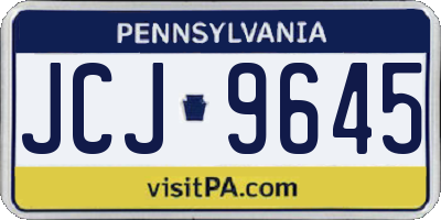 PA license plate JCJ9645