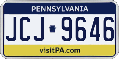 PA license plate JCJ9646