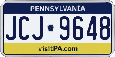 PA license plate JCJ9648