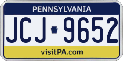 PA license plate JCJ9652