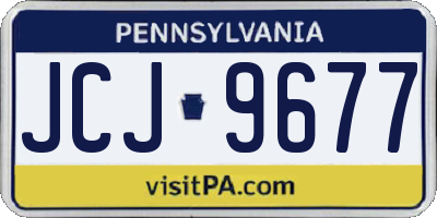 PA license plate JCJ9677
