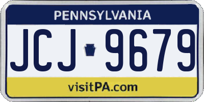 PA license plate JCJ9679