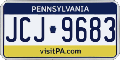 PA license plate JCJ9683