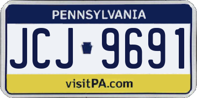PA license plate JCJ9691