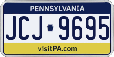 PA license plate JCJ9695
