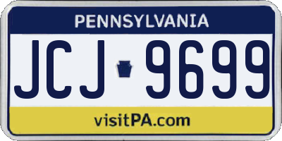 PA license plate JCJ9699