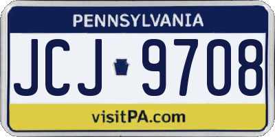 PA license plate JCJ9708