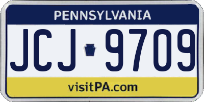 PA license plate JCJ9709