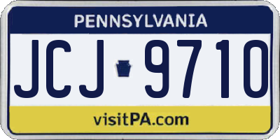 PA license plate JCJ9710