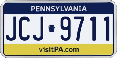 PA license plate JCJ9711