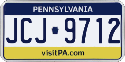 PA license plate JCJ9712