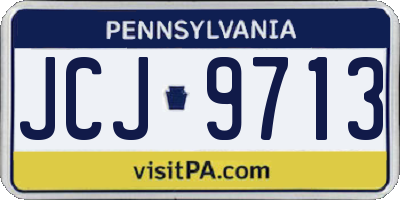 PA license plate JCJ9713