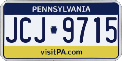 PA license plate JCJ9715