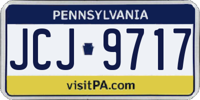 PA license plate JCJ9717