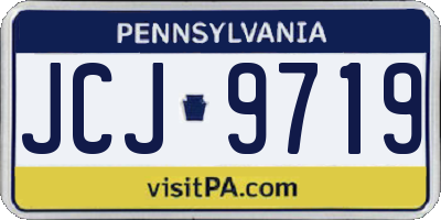 PA license plate JCJ9719