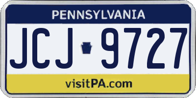 PA license plate JCJ9727