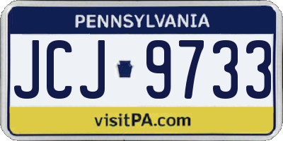PA license plate JCJ9733
