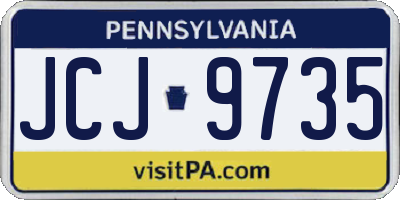 PA license plate JCJ9735