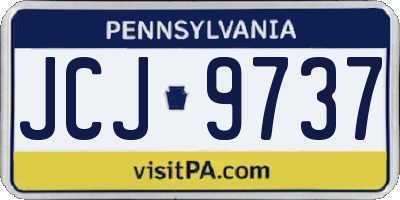 PA license plate JCJ9737