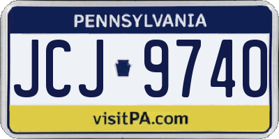 PA license plate JCJ9740