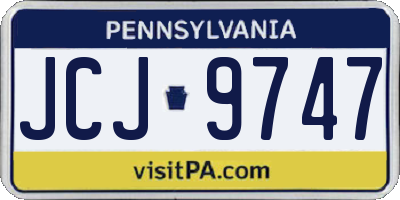 PA license plate JCJ9747