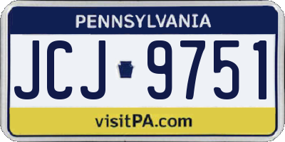 PA license plate JCJ9751