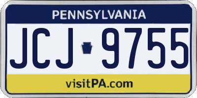 PA license plate JCJ9755