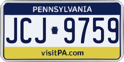 PA license plate JCJ9759