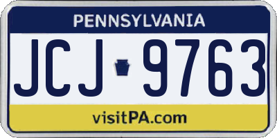 PA license plate JCJ9763