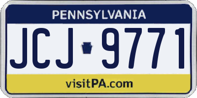 PA license plate JCJ9771