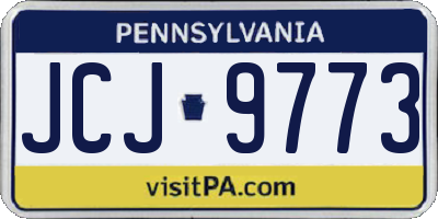 PA license plate JCJ9773