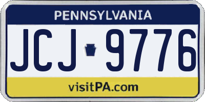 PA license plate JCJ9776