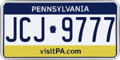 PA license plate JCJ9777
