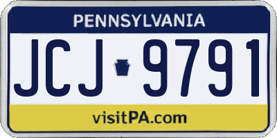 PA license plate JCJ9791