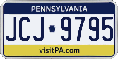 PA license plate JCJ9795