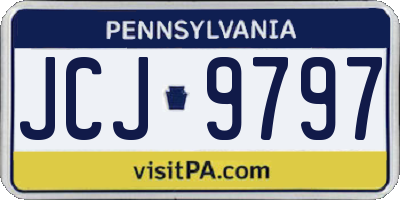 PA license plate JCJ9797