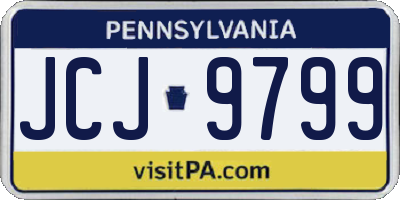 PA license plate JCJ9799