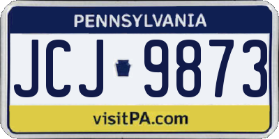 PA license plate JCJ9873