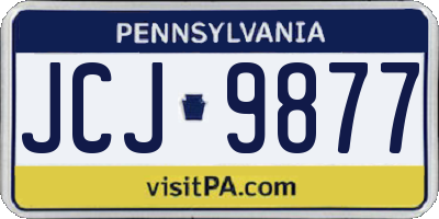 PA license plate JCJ9877