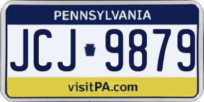 PA license plate JCJ9879