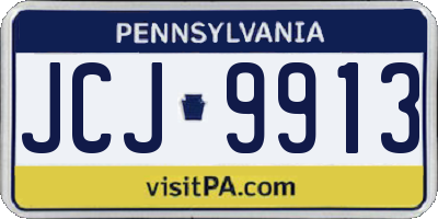 PA license plate JCJ9913