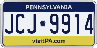PA license plate JCJ9914