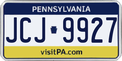 PA license plate JCJ9927