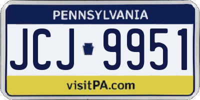 PA license plate JCJ9951