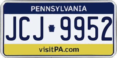 PA license plate JCJ9952