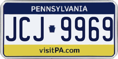 PA license plate JCJ9969